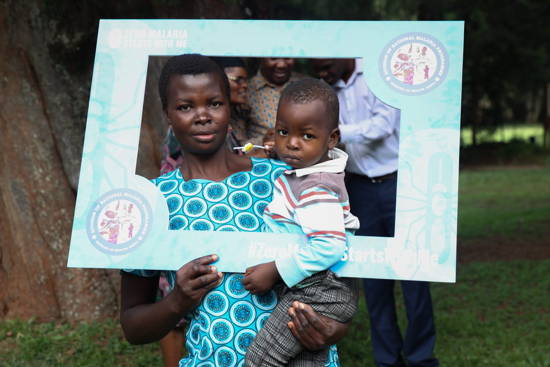 A mother and child at a WACI Health community event